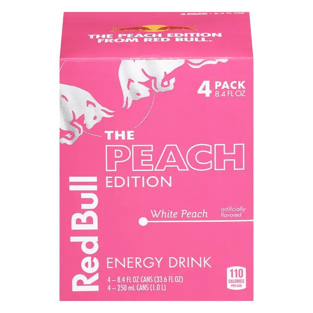 White Peach Energy Drink - 4 pk