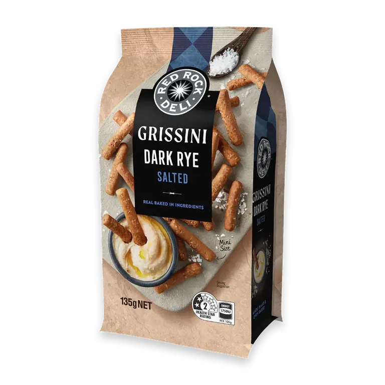 Mini Grissini Salted Dark Rye