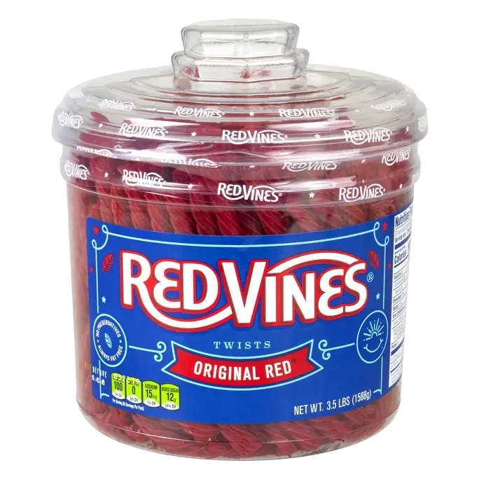 Red Licorice Twists Jar Original Red, 56oz
