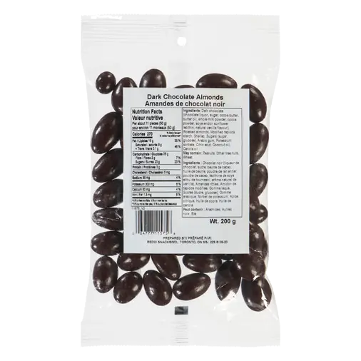 Dark Chocolate Covered Almonds 200 g