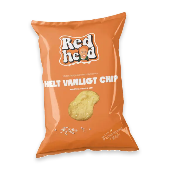 Fyra Sort Salt Helt Vanligt Chip Chips