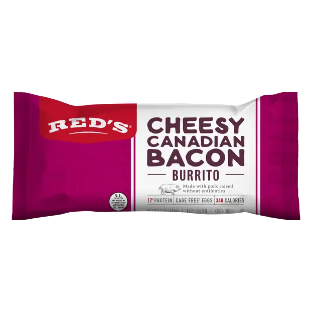 Cheesy Canadian Bacon Burrito Frozen