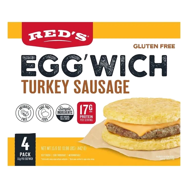 Egg’Wich Turkey Sausage Frozen Breakfast Sandwich