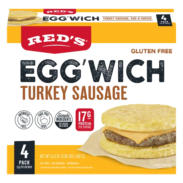 Gluten Free Turkey Sausage Egg & Cheese Egg'Wich - 4 ct Frozen
