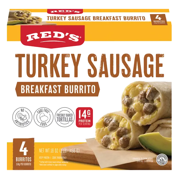 Turkey Sausage Breakfast Burritos - 4 ct Frozen