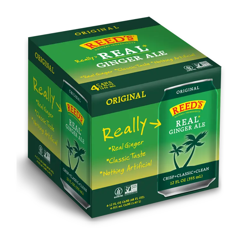 4 Pack Cans Real Ginger Ale