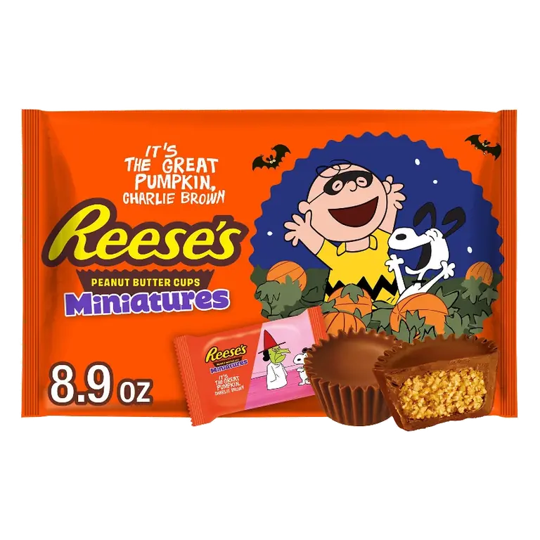 Reese's Peanut Butter Milk Chocolate Snoopy & Friends Halloween Candy Miniatures, 8.9oz