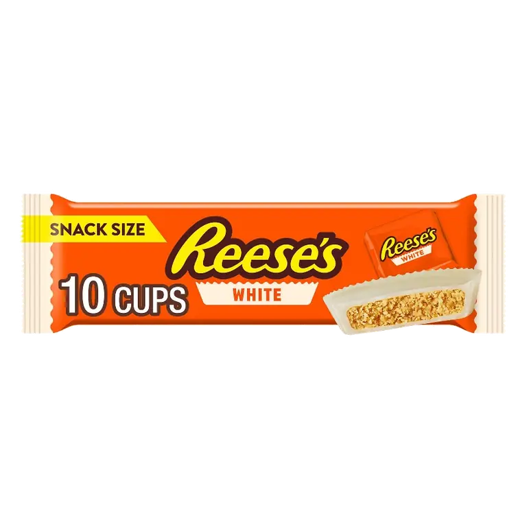 Reese's White Creme Snack Size Peanut Butter Cups Candy, 5.5oz/10ct