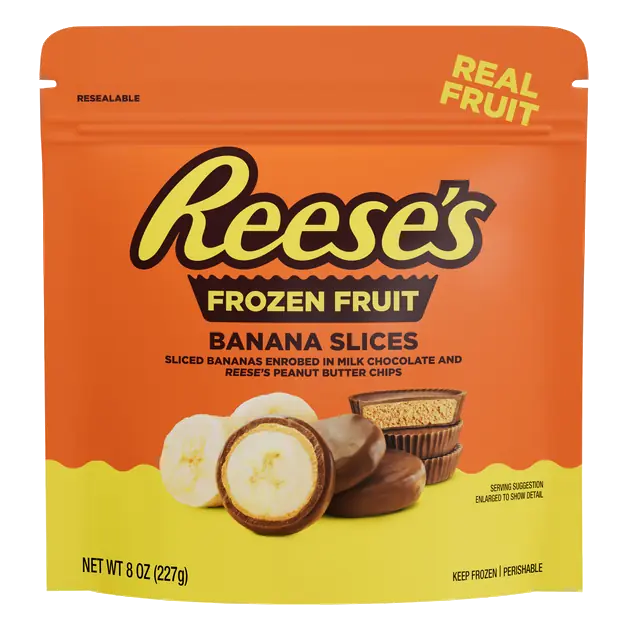 Banana Slices in Milk Chocolate & Peanut Butter Chips Frozen