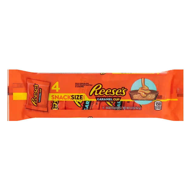 Reese's Caramel Snack Size Peanut Butter Cup 4 - 0.55 oz Cups
