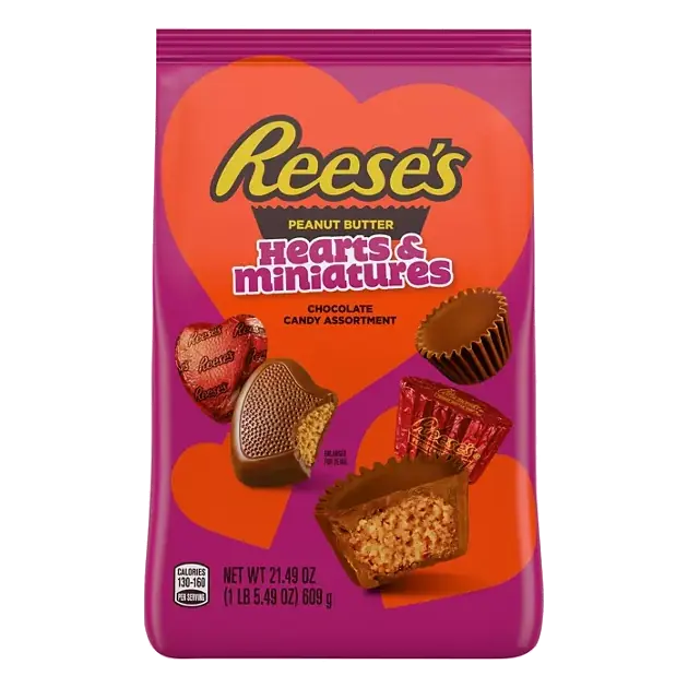 Chocolate Candy Assortment, Hearts & Miniatures, Peanut Butter
