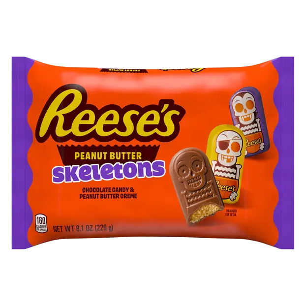 Chocolate Peanut Butter Creme Skeletons Halloween Candy