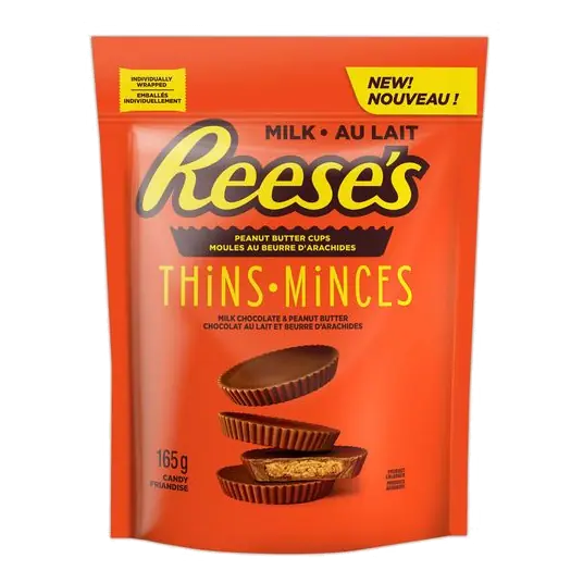 Milk Chocolate Cups Thins Peanut Butter 165 g
