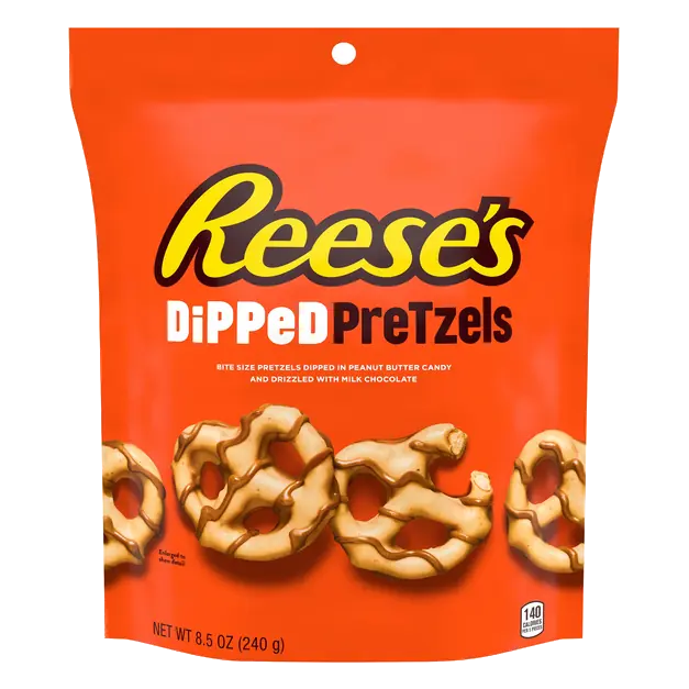 Milk Chocolate Peanut Butter Covered Dipped Pretzels