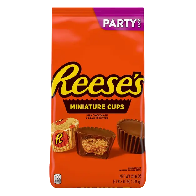 Milk Chocolate Peanut Butter Cups Candy Miniatures Party Pack