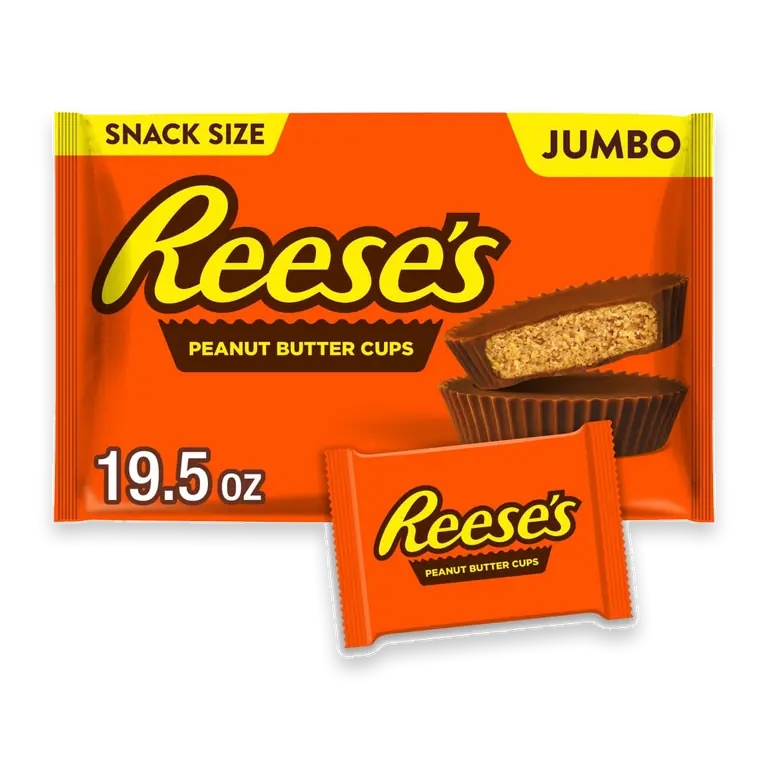 Milk Chocolate Snack Size Peanut Butter Cups Candy Jumbo Bag