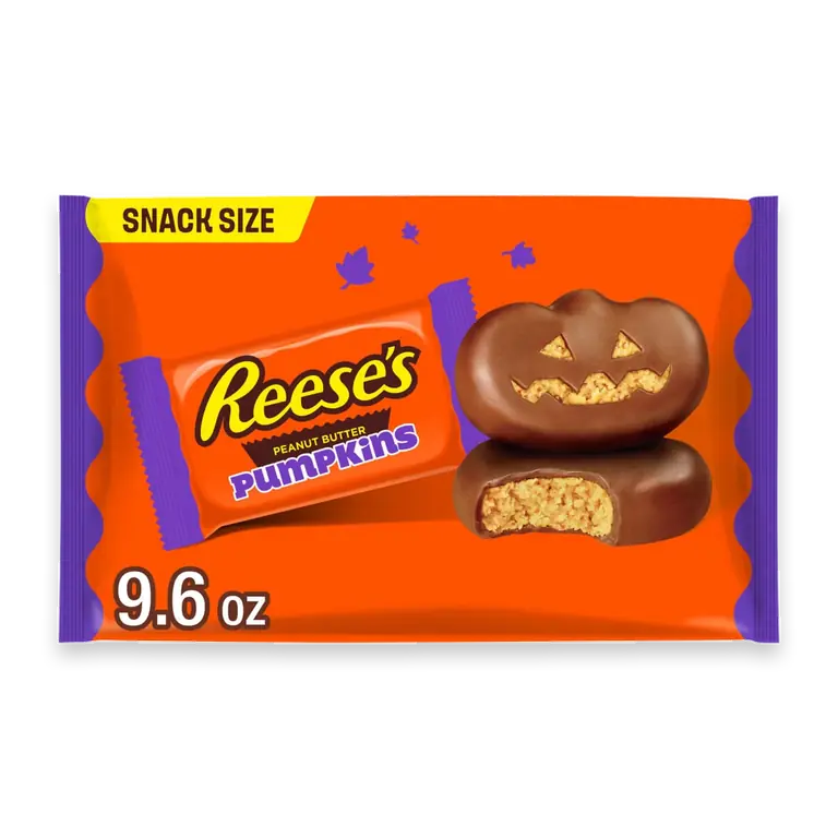 Milk Chocolate Snack Size Peanut Butter Pumpkins Halloween Candy Bag