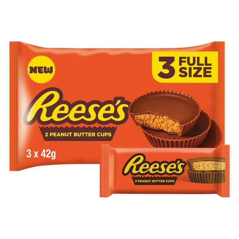 Reese's Milk Peanut Butter 2 Cups 42g x 3 Multipack
