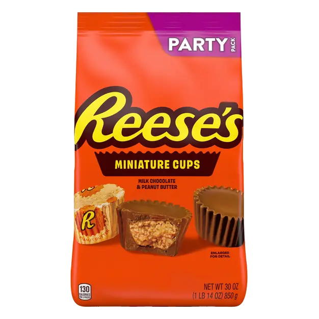 Miniatures Milk Chocolate Peanut Butter Cups Candy Party Pack