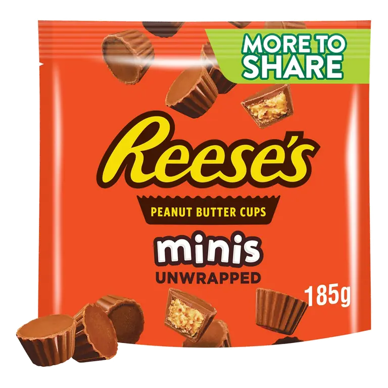 Minis Unwrapped Peanut Butter Cups More to Share Pouch 185g