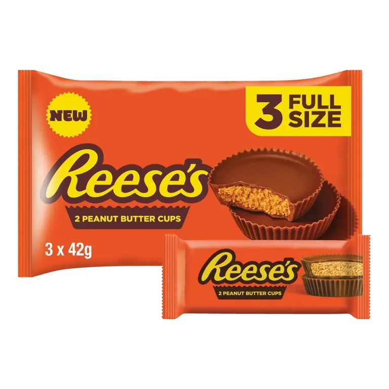Peanut Butter Cups 3 x 42g packs