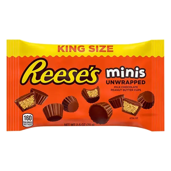 Peanut Butter Cups, Minis, Unwrapped, King Size