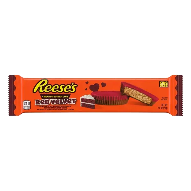 Peanut Butter Cups, Red Velvet, King Size