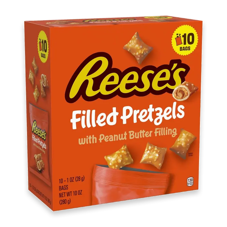 Peanut Butter Filled Pretzels Multipack, 1 oz Bag, 10ct