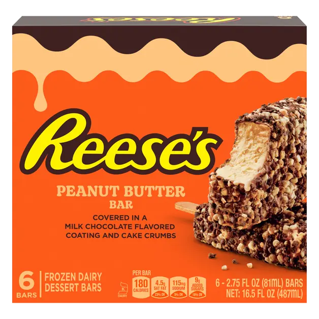 Peanut Butter Frozen Dairy Dessert Bars - 6 ct