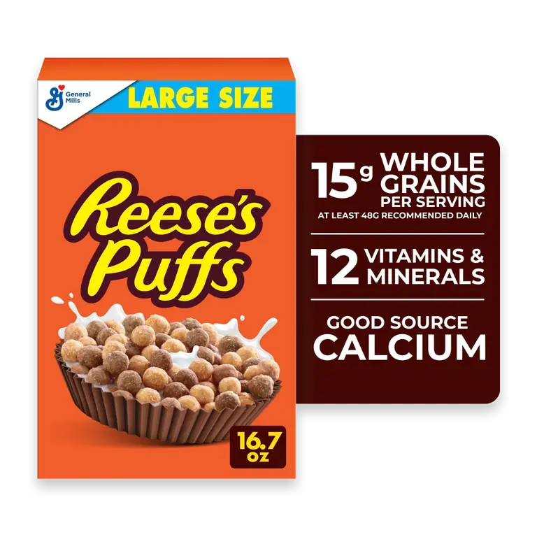 General Mills Reese's PUFFS Chocolatey Peanut Butter Cereal Large Size