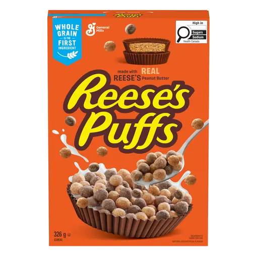 Puffs Cereal Peanut Butter Chocolate Whole Grains 326 g