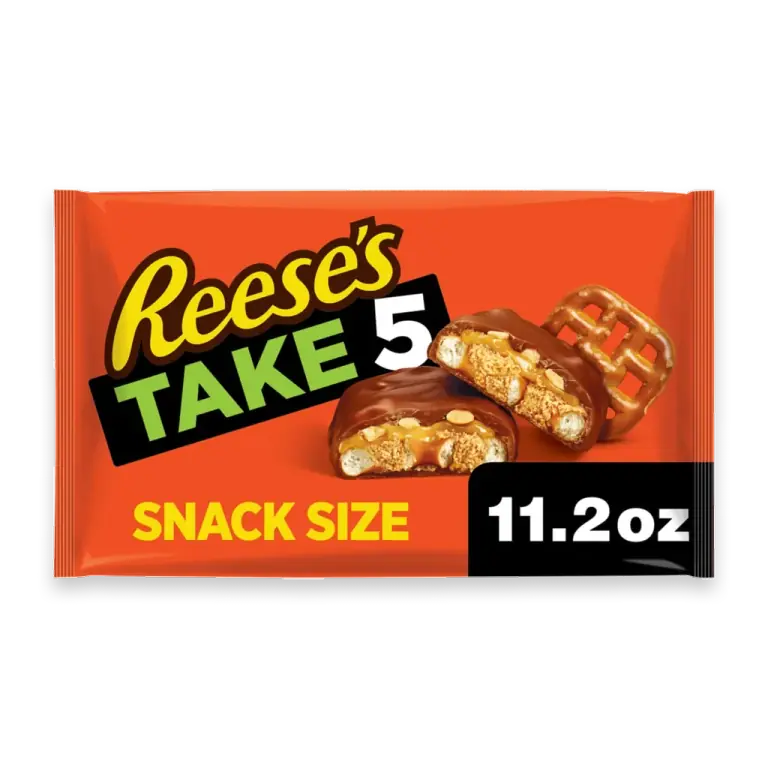 TAKE 5 Pretzel Peanut and Chocolate Snack Size Halloween Candy Bag