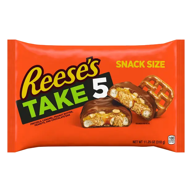 Take 5 Pretzels Caramel Peanuts & Chocolate Candy Bars Snack Size