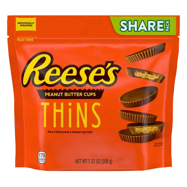 Thins Milk Chocolate Peanut Butter Cups Candy Share Pack
