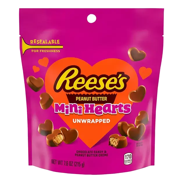 Unwrapped Peanut Butter Mini Hearts