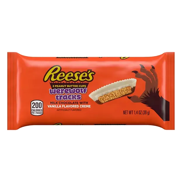 Werewolf Tracks Vanilla Flavored Creme Peanut Butter Cups
