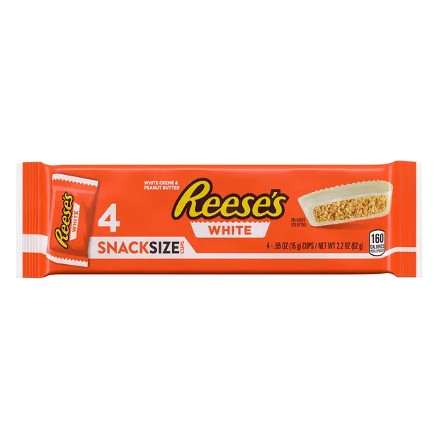 White Creme Peanut Butter Cups Snack Size - 4 ct