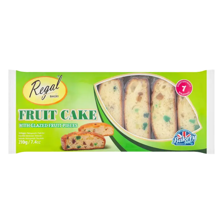 Bakery Fruit Cake Slices with Glazed Fruit Pieces 210g