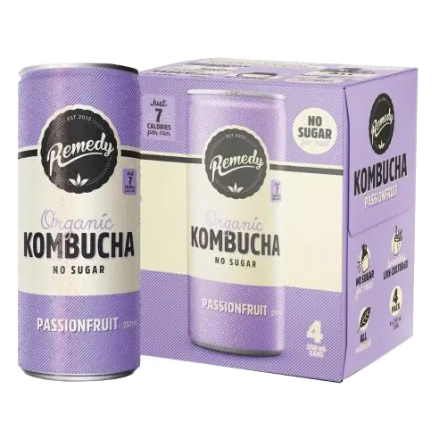 Kombucha Organic Drinks Passionfruit 4x250ml