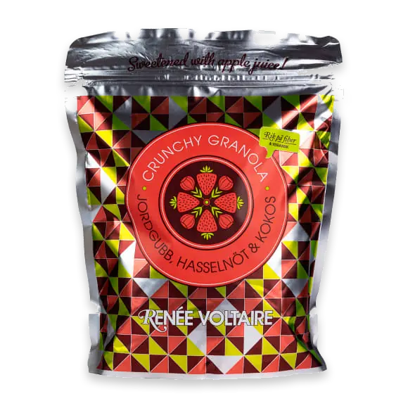 Jordgubb Hasselnöt Kokos Crunchy Granola