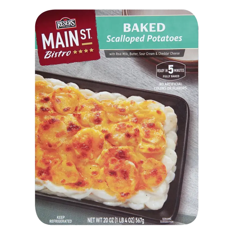 Baked Scalloped Potatoes with Real Milk, Butter, Sour Cream & Cheddar Cheese