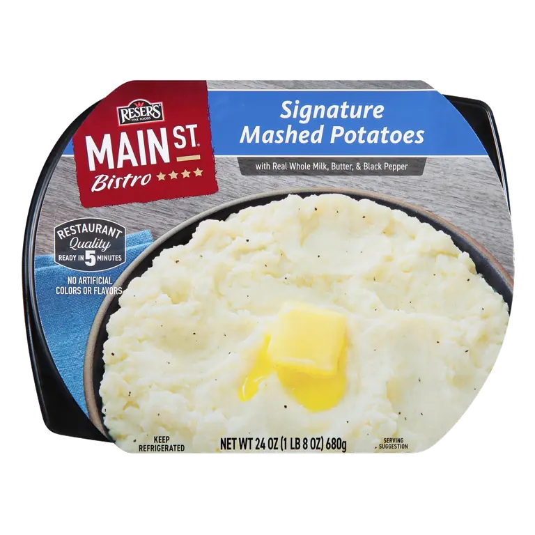 Signature Mashed Potatoes with Real Whole Milk, Butter, & Black Pepper
