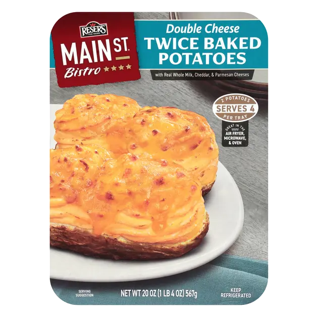 Main St. Bistro Twice Baked Double Cheese Potatoes Refrigerated