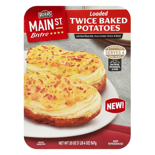 Main St. Bistro Twice Baked Loaded Potatoes Refrigerated