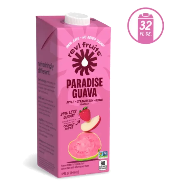 Revl Fruits Paradise Guava 100% Juice, 32 fl oz Box