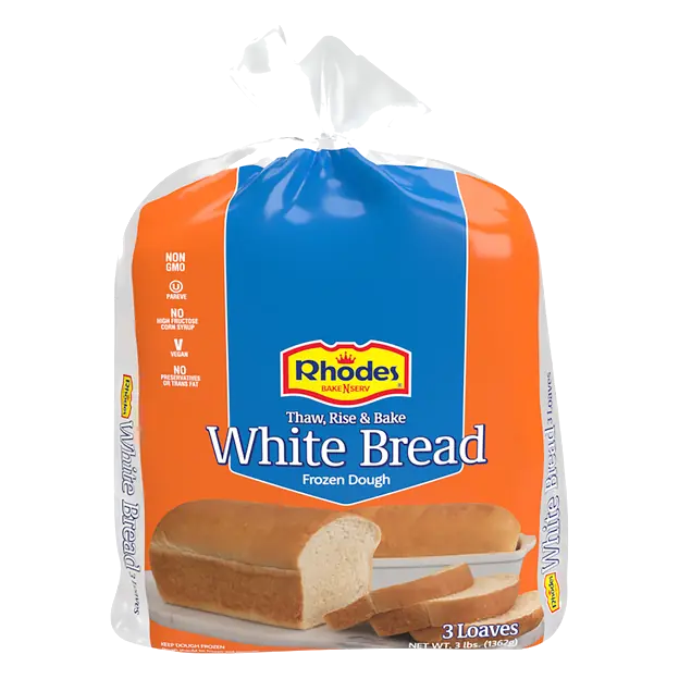 Thaw Rise & Bake White Bread Frozen Dough - 3 ct