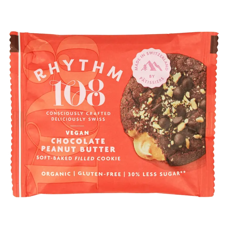 Rhythm108 Swiss Chocolate Peanut Butter Soft Baked Filled Cookie 50g