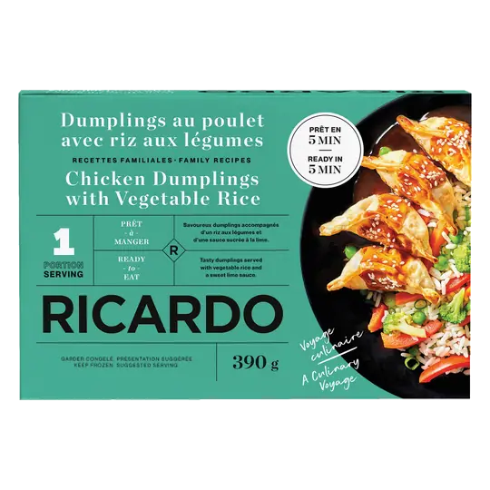 Frozen Chicken Dumplings With Vegetable Rice 390 g