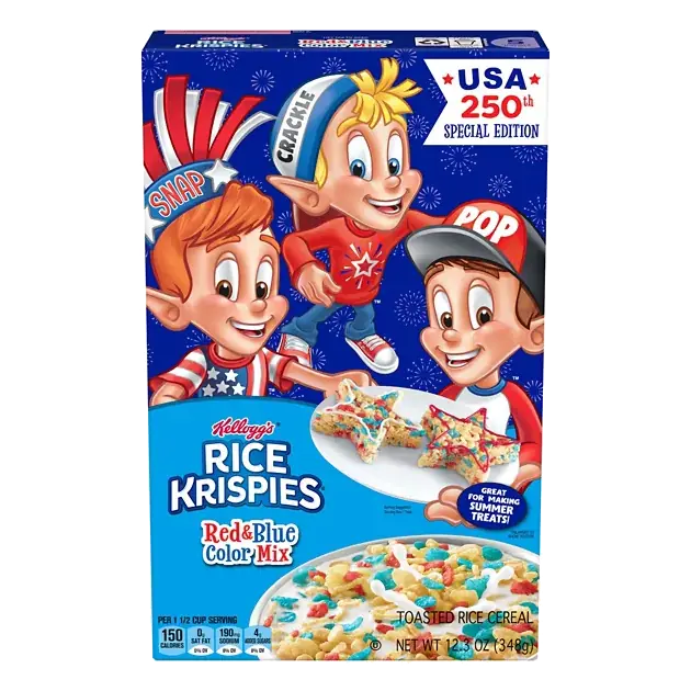 Red & Blue Color Mix Toasted Rice Cereal