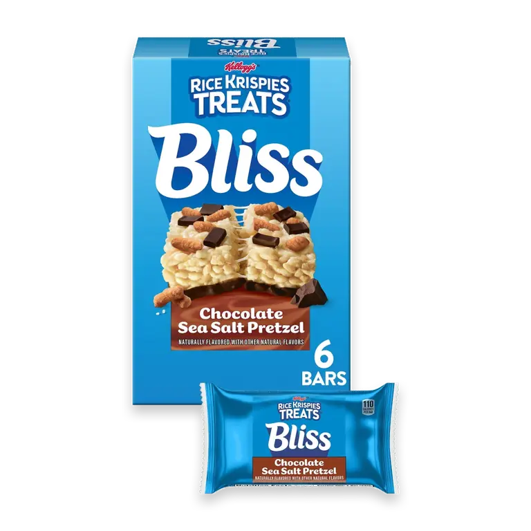 Bliss Chocolate Sea Salt Pretzel Crispy Marshmallow Squares